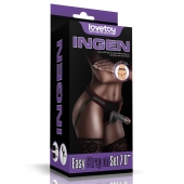 Женский темнокожий страпон Easy Strapon Set 7 Inch - 18 см. - Lovetoy - купить с доставкой в Красногорске