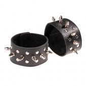 Чёрные напульсники с шипами и заклепками - Sitabella - купить с доставкой в Красногорске