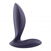 Фиолетовый анальный вибростимулятор Power Plug - Satisfyer - в Красногорске купить с доставкой