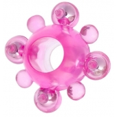 Эрекционное кольцо c бусинками - Toyfa Basic - в Красногорске купить с доставкой