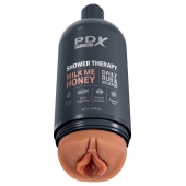 Мастурбатор-вагина цвета карамели Shower Therapy Milk Me Honey - Pipedream - в Красногорске купить с доставкой