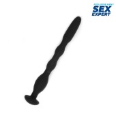 Черный силиконовый уретральный стимулятор - 10 см. - Sex Expert - купить с доставкой в Красногорске