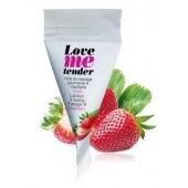Съедобное согревающее массажное масло Love Me Tender Strawberry с ароматом клубники - 10 мл. - Love to Love - купить с доставкой в Красногорске