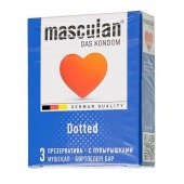 Презервативы с пупырышками Masculan Dotted - 3 шт. - Masculan - купить с доставкой в Красногорске