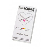 Ультрапрочные презервативы Masculan Ultra Safe Black - 10 шт. - Masculan - купить с доставкой в Красногорске