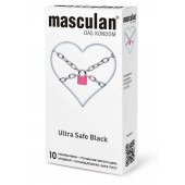 Ультрапрочные презервативы Masculan Ultra Safe Black - 10 шт. - Masculan - купить с доставкой в Красногорске