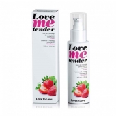 Съедобное согревающее массажное масло Love Me Tender Strawberry с ароматом клубники - 100 мл. - Love to Love - купить с доставкой в Красногорске