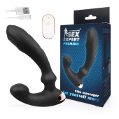 Черный вибромассажер простаты Sex Expert - 14,5 см. - Sex Expert - в Красногорске купить с доставкой