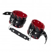 Черно-красные оковы из натуральной кожи - Pecado - купить с доставкой в Красногорске