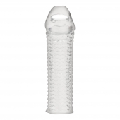 Текстурированная насадка на пенис Clear Textured Penis Enhancing Sleeve Extension - 16,5 см. - BlueLine - в Красногорске купить с доставкой