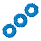 Комплект из трех голубых колец для эрекции 3-Pack Ultra-Stim Stretch Cock Rings - BlueLine - в Красногорске купить с доставкой