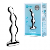 Стальной анальный фаллоимитатор для простаты Stainless Steel Anal Beads - 13 см. - b-Vibe - в Красногорске купить с доставкой