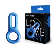 Голубое эрекционное кольцо с петлёй - 1137 - в Красногорске купить с доставкой