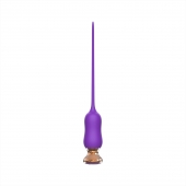Фиолетовый тонкий стимулятор Nipple Vibrator - 23 см. - I-MOON - купить с доставкой в Красногорске