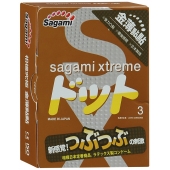 Презервативы Sagami Xtreme FEEL UP с точечной текстурой и линиями прилегания - 3 шт. - Sagami - купить с доставкой в Красногорске
