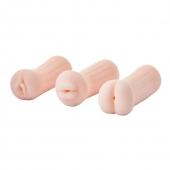 Набор из 3 мастурбаторов The Girl Next Door Tina - Dream Toys - в Красногорске купить с доставкой