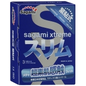 Розовые презервативы Sagami Xtreme FEEL FIT 3D - 3 шт. - Sagami - купить с доставкой в Красногорске