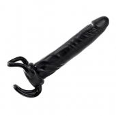 Чёрная насадка-фаллос для двойного проникновения INFLATABLE DILDO SLIM DONG  - 13,5 см. - Toyz4lovers - в Красногорске купить с доставкой