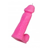 Розовая свеча в форме пениса - 13 см. - Pecado - купить с доставкой в Красногорске