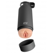 Серый мастурбатор в виде бутылки F*ck Flask - Pipedream - в Красногорске купить с доставкой