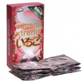 Презервативы Sagami Xtreme Strawberry c ароматом клубники - 10 шт. - Sagami - купить с доставкой в Красногорске