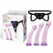 Тренировочный набор с тремя насадками Pegging Training Set - Lux Fetish - купить с доставкой в Красногорске