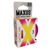 Ароматизированные презервативы Maxus Exotic Mix - 3 шт. - Maxus - купить с доставкой в Красногорске