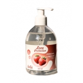 Лубрикант на водной снове Love Protection Strawberry с ароматом клубники - 300 мл. - Lola Games - купить с доставкой в Красногорске