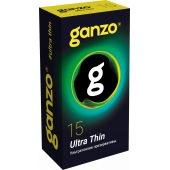 Прозрачные ультратонкие презервативы Ganzo Ultra thin - 15 шт. - Ganzo - купить с доставкой в Красногорске