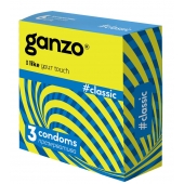 Классические презервативы с обильной смазкой Ganzo Classic - 3 шт. - Ganzo - купить с доставкой в Красногорске