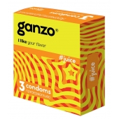 Ароматизированные презервативы Ganzo Juice - 3 шт. - Ganzo - купить с доставкой в Красногорске