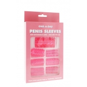 Набор из 7 розовых насадок на пенис ONE-A-DAY PENIS SLEEVES PINK - Seven Creations - в Красногорске купить с доставкой