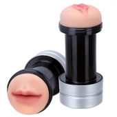 Двусторонний мастурбатор REALSTUFF 2 IN 1 HUMMER MOUTH   VAGINA - ротик и вагина - Dream Toys - в Красногорске купить с доставкой