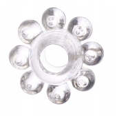 Прозрачное гелевое эрекционное кольцо-цветок - Toyfa Basic - в Красногорске купить с доставкой