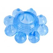 Голубая гелевая насадка-цветок - Toyfa Basic - в Красногорске купить с доставкой
