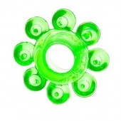 Зеленое эрекционное кольцо-цветок - Toyfa Basic - в Красногорске купить с доставкой