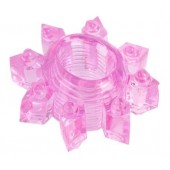 Розовое гелевое эрекционное кольцо-звезда - Toyfa Basic - в Красногорске купить с доставкой