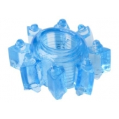 Голубая гелевая насадка-звезда - Toyfa Basic - в Красногорске купить с доставкой