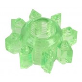 Зеленое эрекционное кольцо-звезда - Toyfa Basic - в Красногорске купить с доставкой