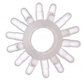 Прозрачное гелевое эрекционное кольцо с шипиками - Toyfa Basic - в Красногорске купить с доставкой