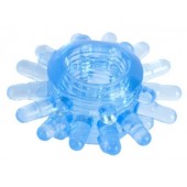 Голубая гелевая насадка с шипиками - Toyfa Basic - в Красногорске купить с доставкой