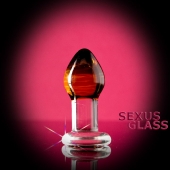 Стеклянная анальная пробка-стимулятор - 8,5 см. - Sexus