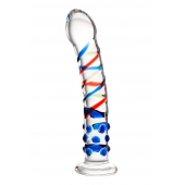 Стеклянный фаллос с различным рельефом - 19,5 см. - Sexus