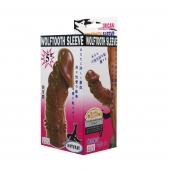 Коричневая насадка на пенис Wolftooth Sleeve - 13 см. - Baile - в Красногорске купить с доставкой