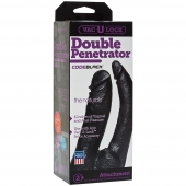 Черная насадка-фаллоимитатор для двойной стимуляции Double Penetrator - 16 см. - Doc Johnson - купить с доставкой в Красногорске