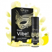Съедобный жидкий вибратор Dual Vibe! со вкусом лимонного джина с тоником - 15 мл. - ORGIE - купить с доставкой в Красногорске