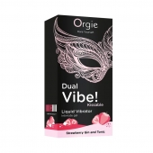 Съедобный жидкий вибратор Dual Vibe! со вкусом клубничного джина с тоником - 15 мл. - ORGIE - купить с доставкой в Красногорске