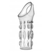 Прозрачная насадка на пенис Stretchy Studded Penis Sleeve Ring - Blush Novelties - в Красногорске купить с доставкой