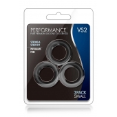 Набор из 3 черных эрекционных колец Black Small Penis Rings - Blush Novelties - в Красногорске купить с доставкой