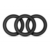 Набор из 3 черных эрекционных колец Black Small Penis Rings - Blush Novelties - в Красногорске купить с доставкой
